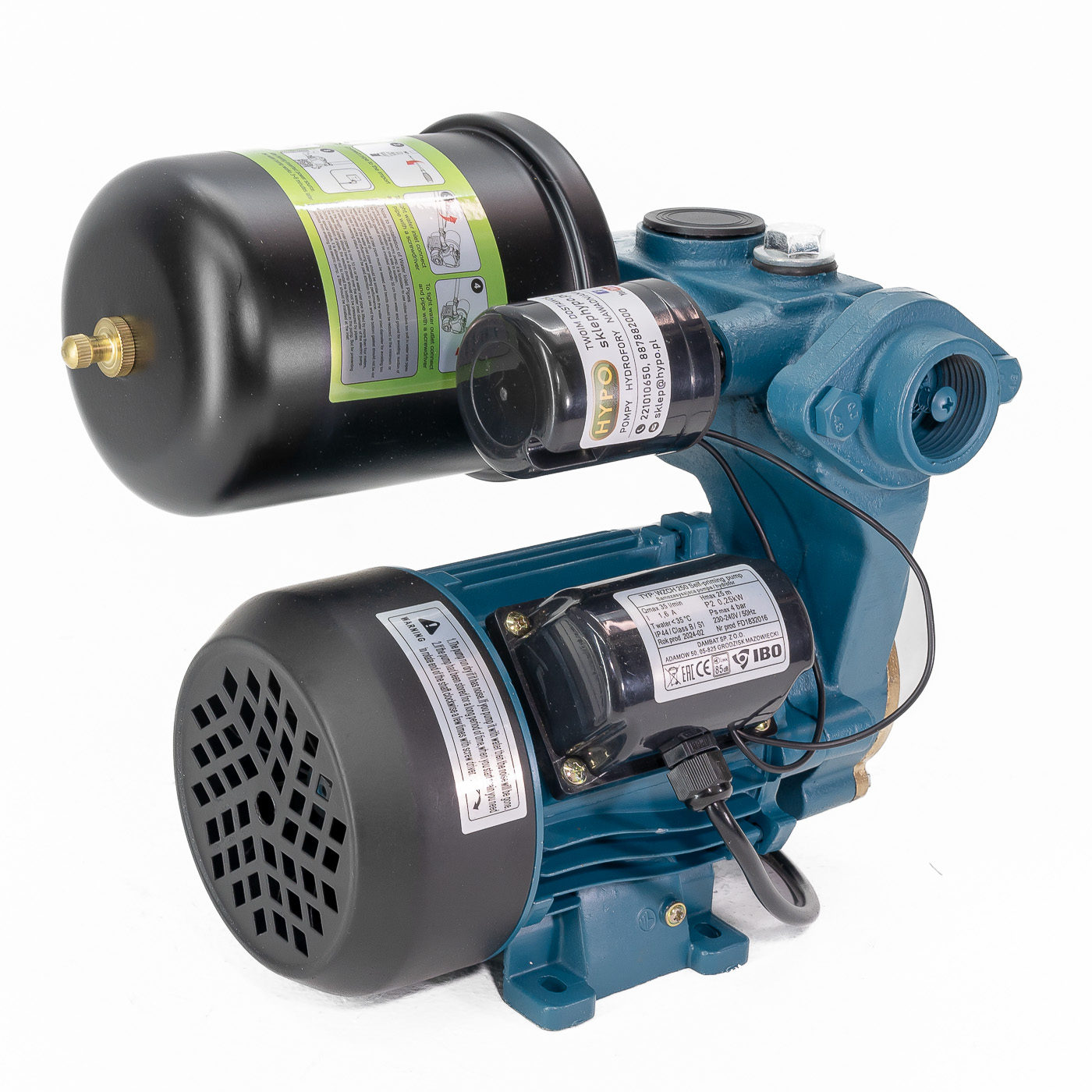 Pompa hydroforowa z wbudowanym zbiornikiem WZCH 250 2L (0,25kW) 230V IBO zdjęcie numer 8